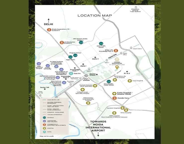 location advantage of crown residences Greater Noida West
